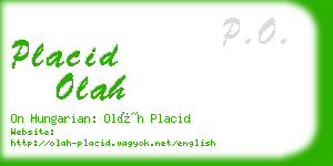 placid olah business card
